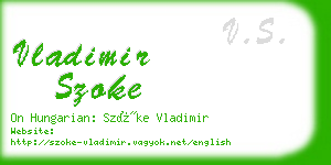 vladimir szoke business card